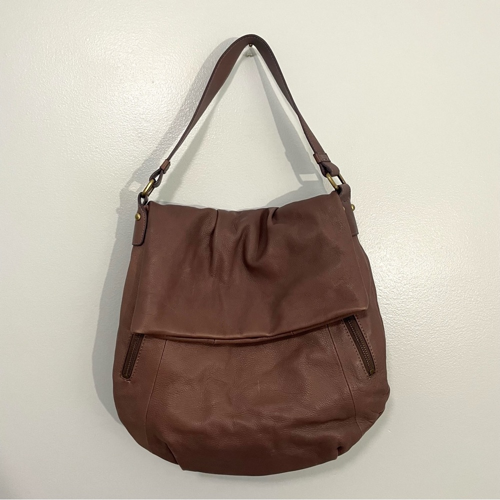 Christopher Kon Muave Leather Slouch Shoulder Bag